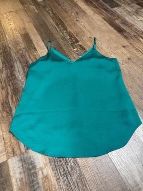 Express Teal V-Neck Satin Cami